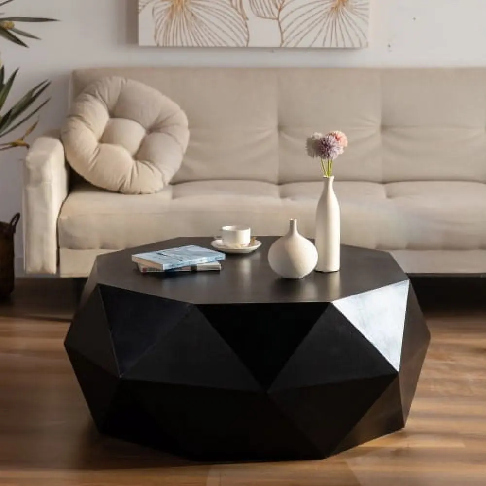Progressive Furniture Four-Points Round Glass Top Cocktail Table Espresso Brown YASI