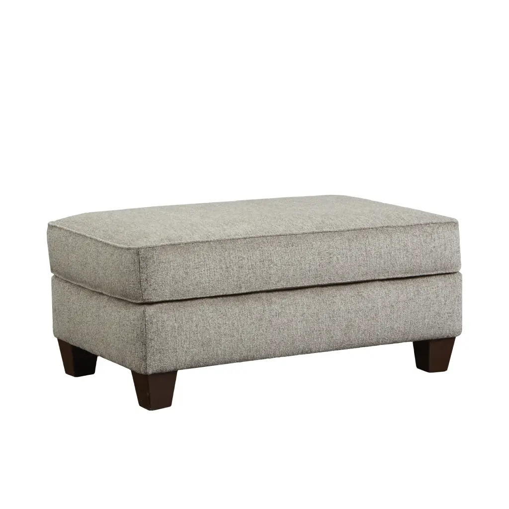 Camero Platinum Cocktail Ottoman Gray Espresso Polyester Wood Platform hz