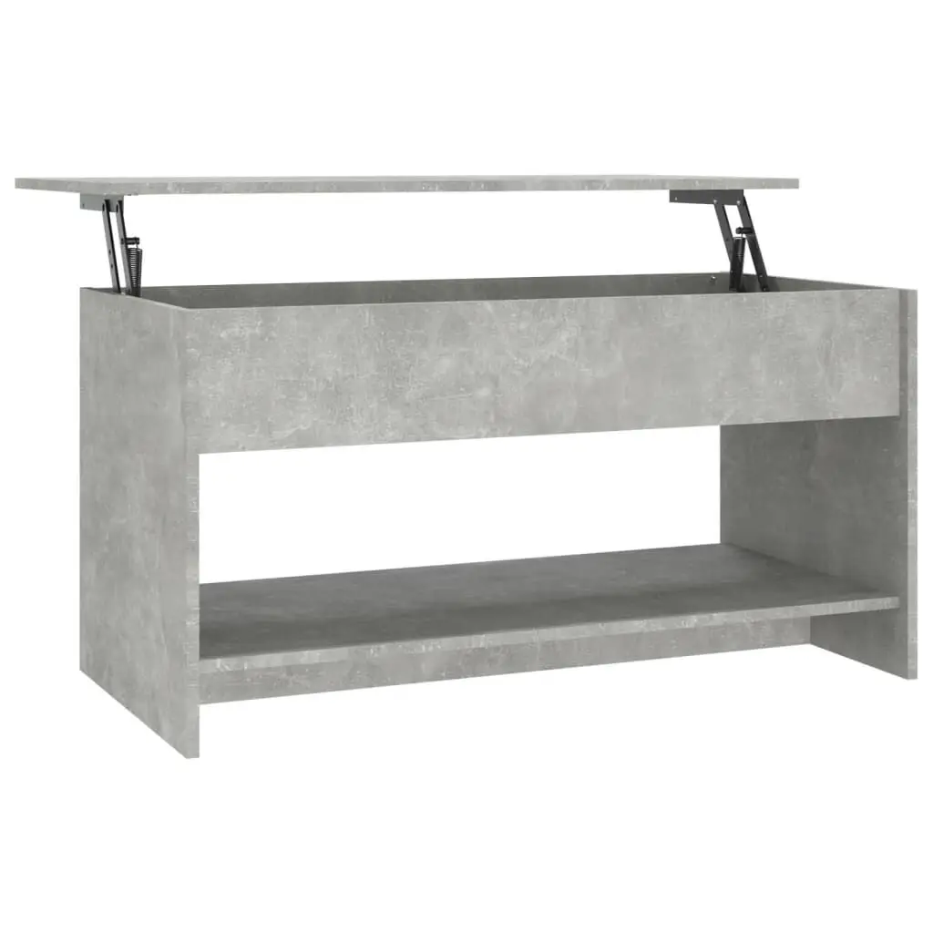 Coffee Table Concrete Gray 40.2x19.7x20.7 Engineered Wood Modern Living Room Furniture
