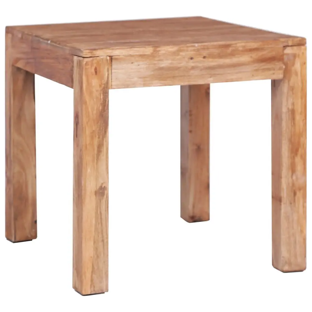 Solid Mahogany Wood Coffee Table 20.9x19.7x19.7 Inches Modern Living Room Table