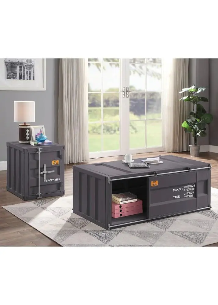 Mirrored Faux Diamonds Coffee Table Set 2 End Tables Acme Noralie