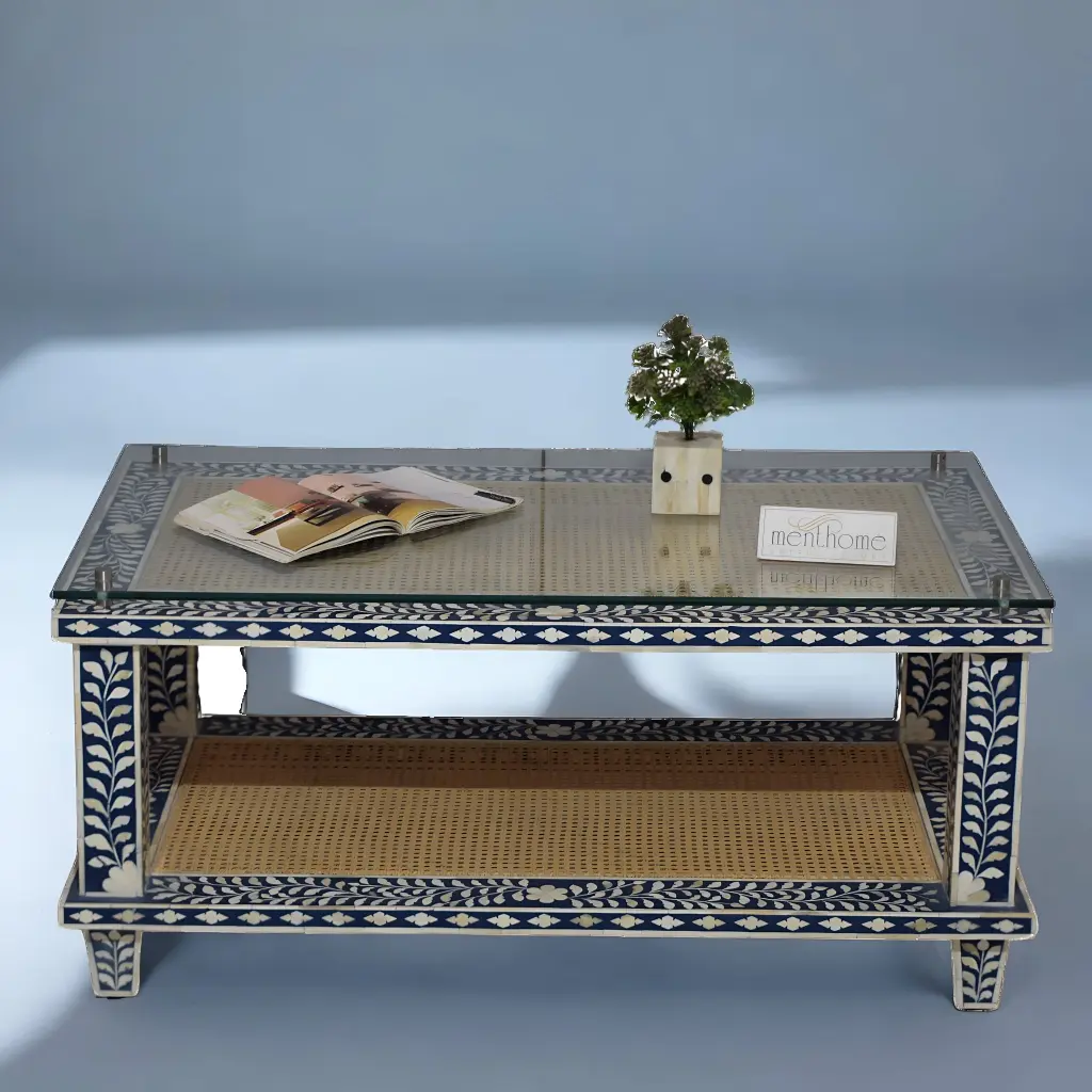 Contemporary White Metal Coffee Table Set 2 End Tables Acme Cargo Menthome