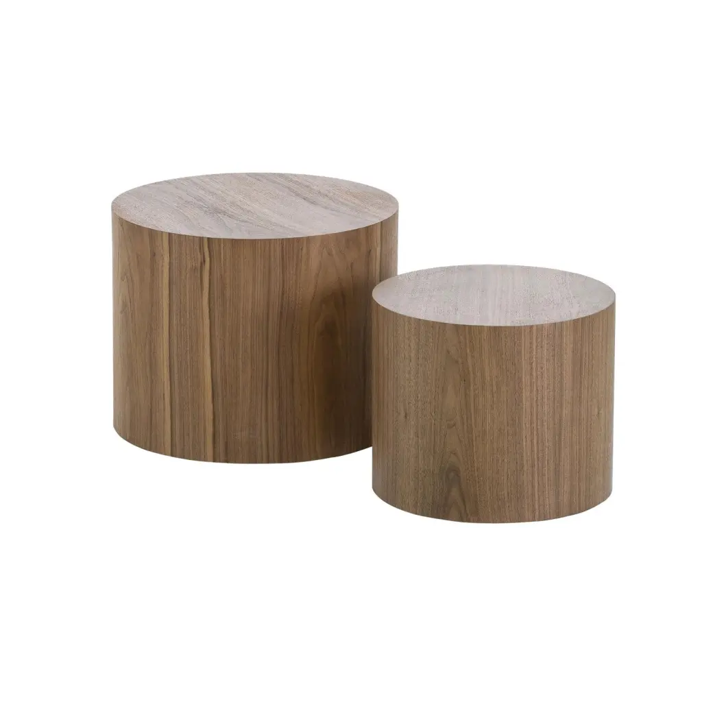 MDF Ash Oak Walnut Veneer Side Table Coffee Table End Table Ottoman Modern Living Room Furniture justone interior