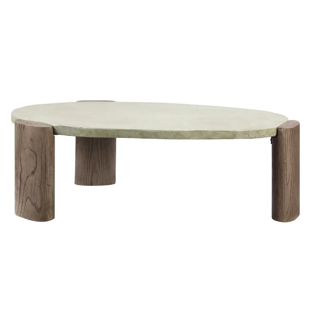 Jacinda Coffee Table Weathered Gray Oak Finish Lv01929 Gray Cement acme onsite store