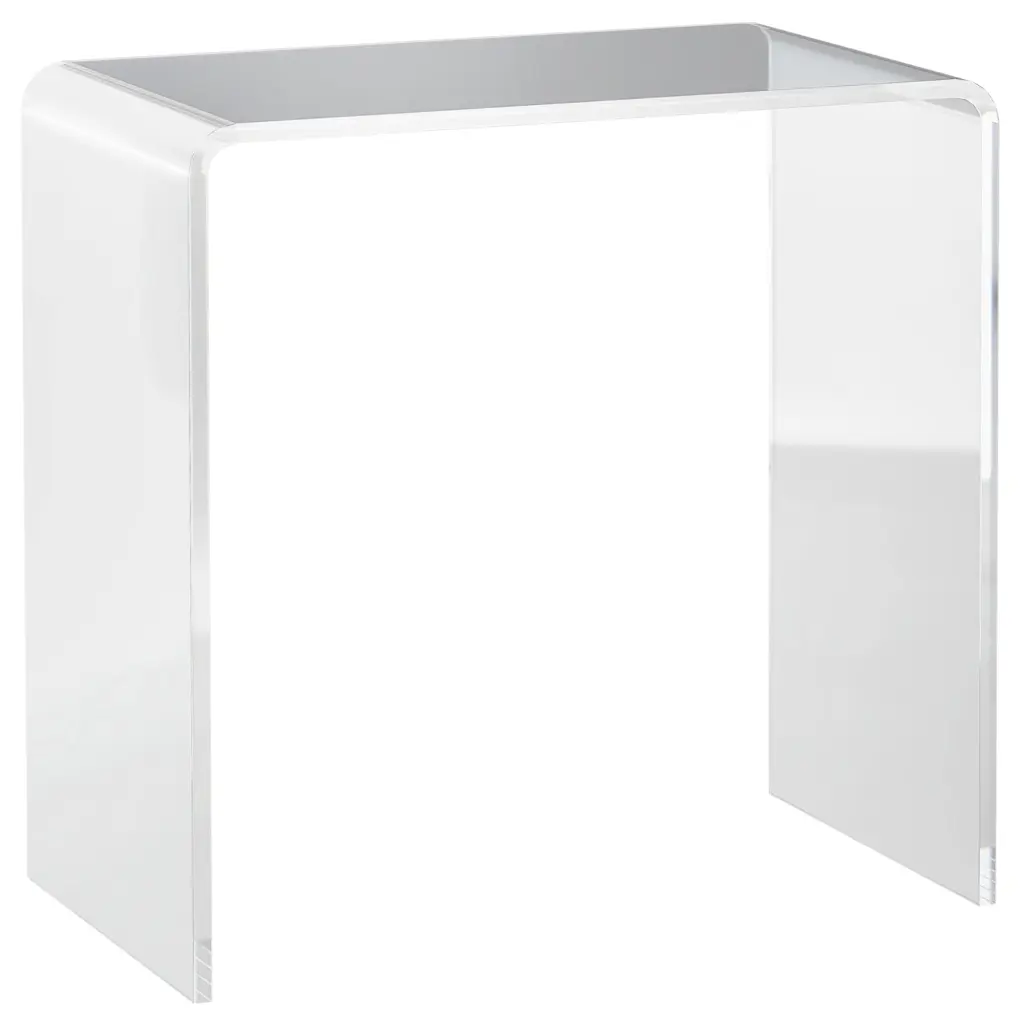 21 Inch Long Rectangle All Acrylic 15Mm Thick Waterfall Coffee Table Clear Modern aosom business