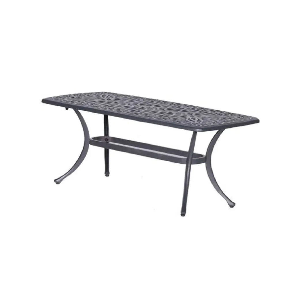 42 Inch Arbor Rectangular Outdoor Metal Coffee Table Gunmetal Gray Bed Bath & Beyond