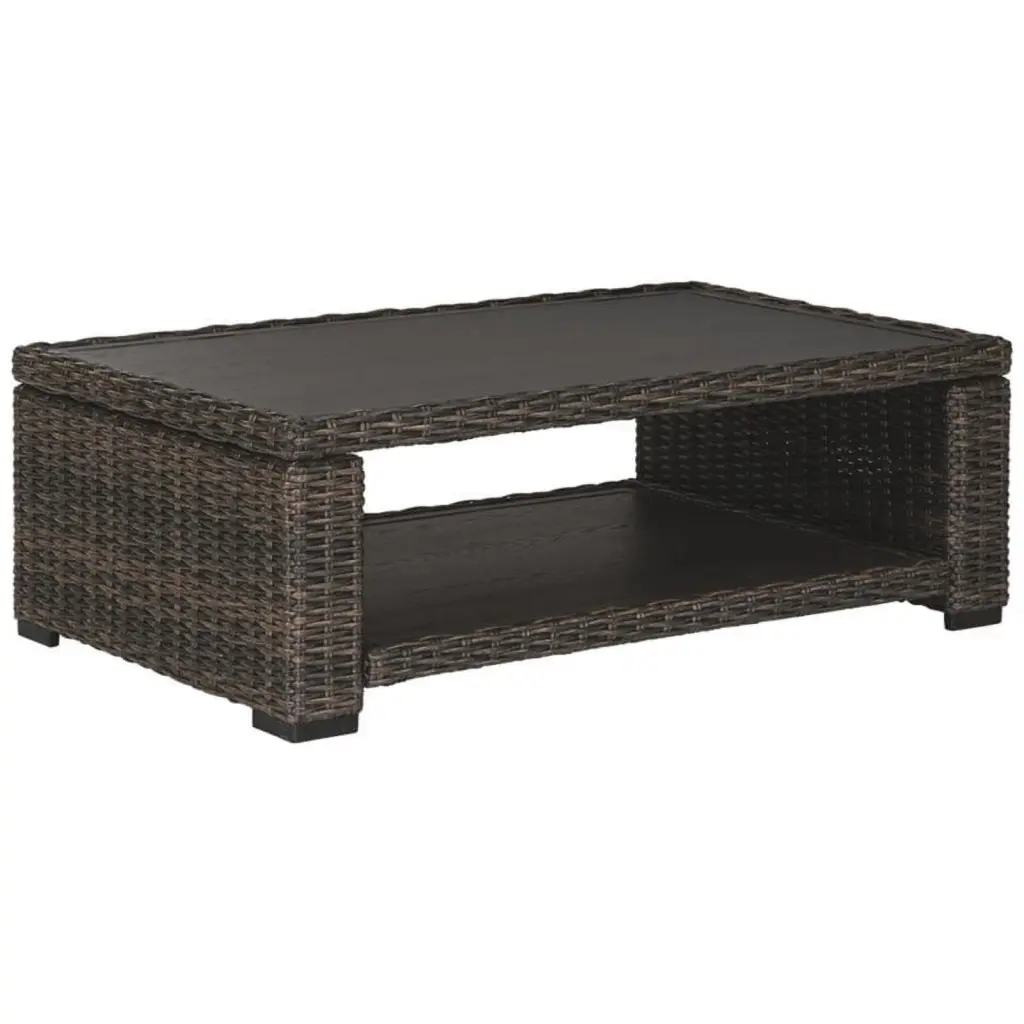 Bowery Hill Patio Coffee Table Brown Outdoor Furniture