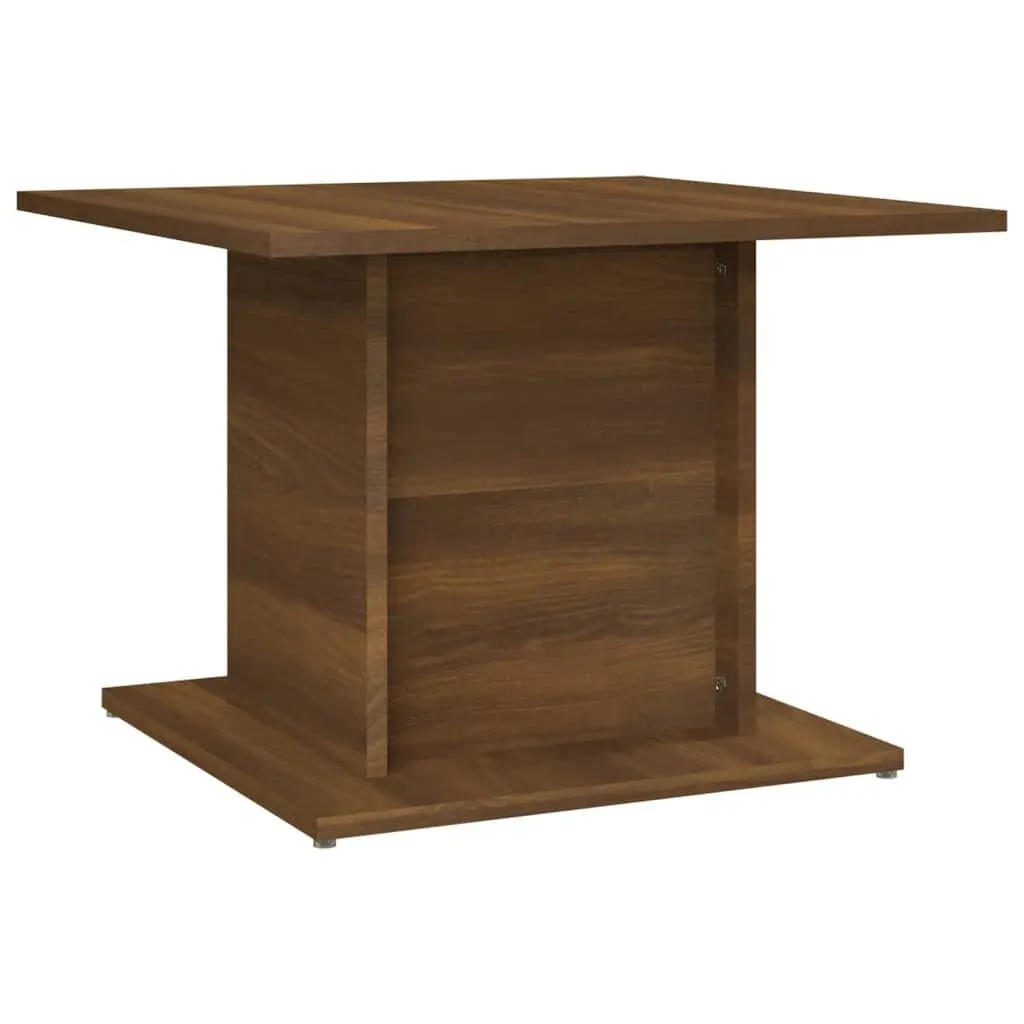 Brown Oak Engineered Wood Coffee Table 21.9x21.9x15.7 Inches