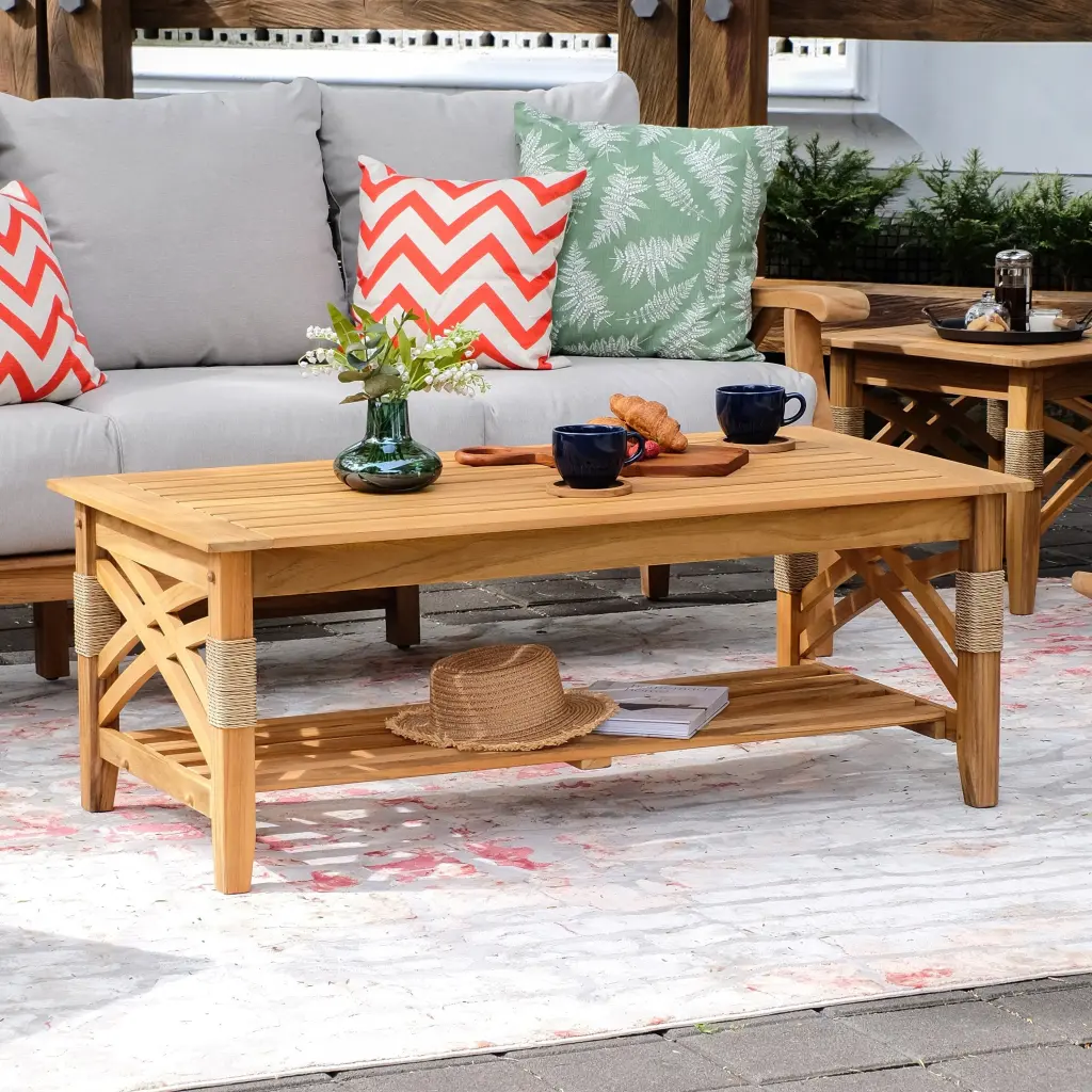 Cambridge Casual Carmel Teak Patio Coffee Table