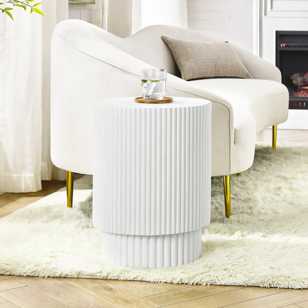 19.9 Inch H Shaped Barrel Coffee Table Nordic Style Effortless Design chuangyuan wood industry