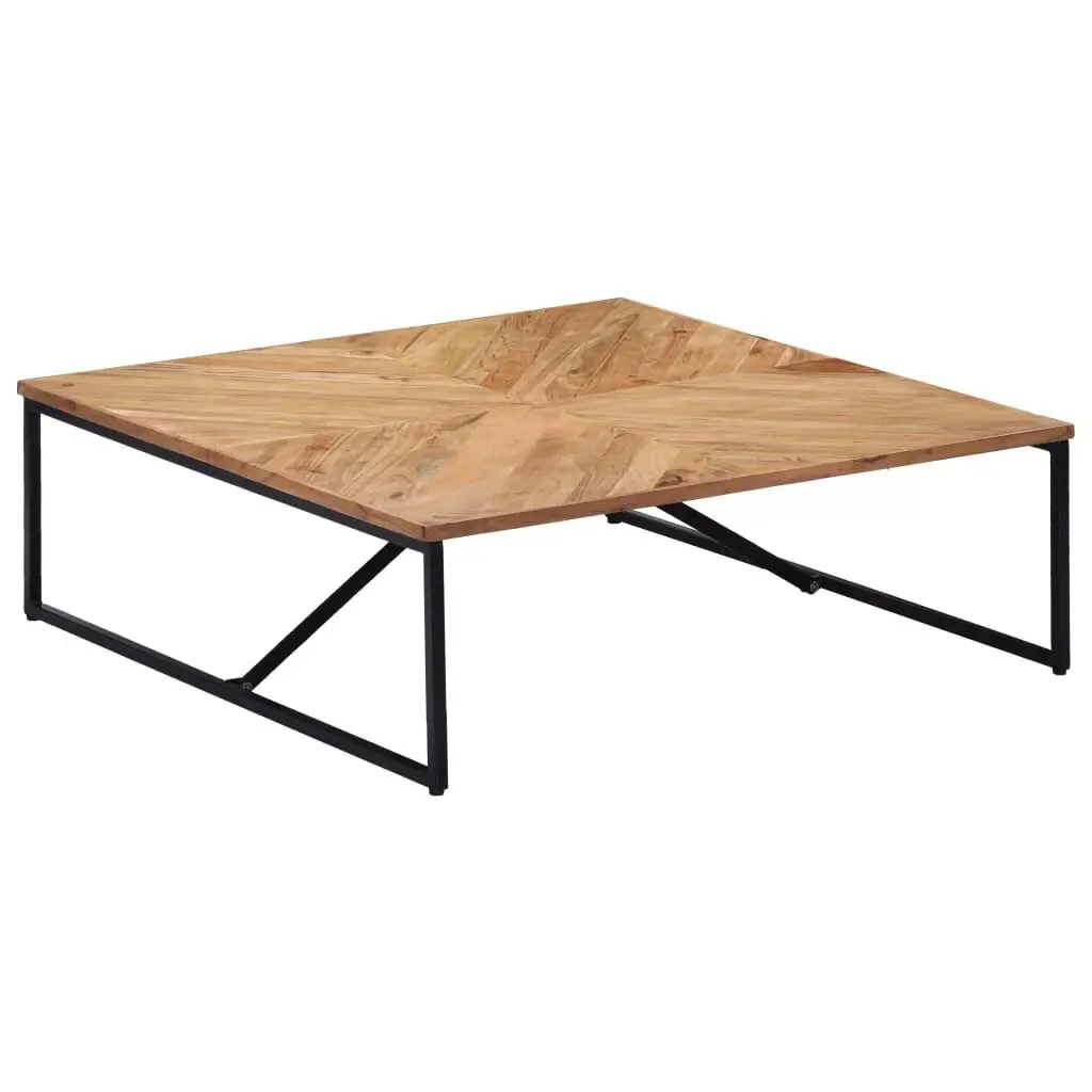 Coffee Table 43.3x43.3x14.1 Inch Solid Acacia Wood Square Living Room Table