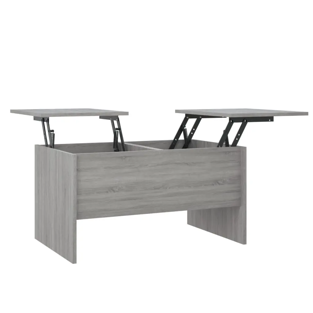 Coffee Table Gray Sonoma 31.5x19.7x16.7 Inches Engineered Wood Living Room