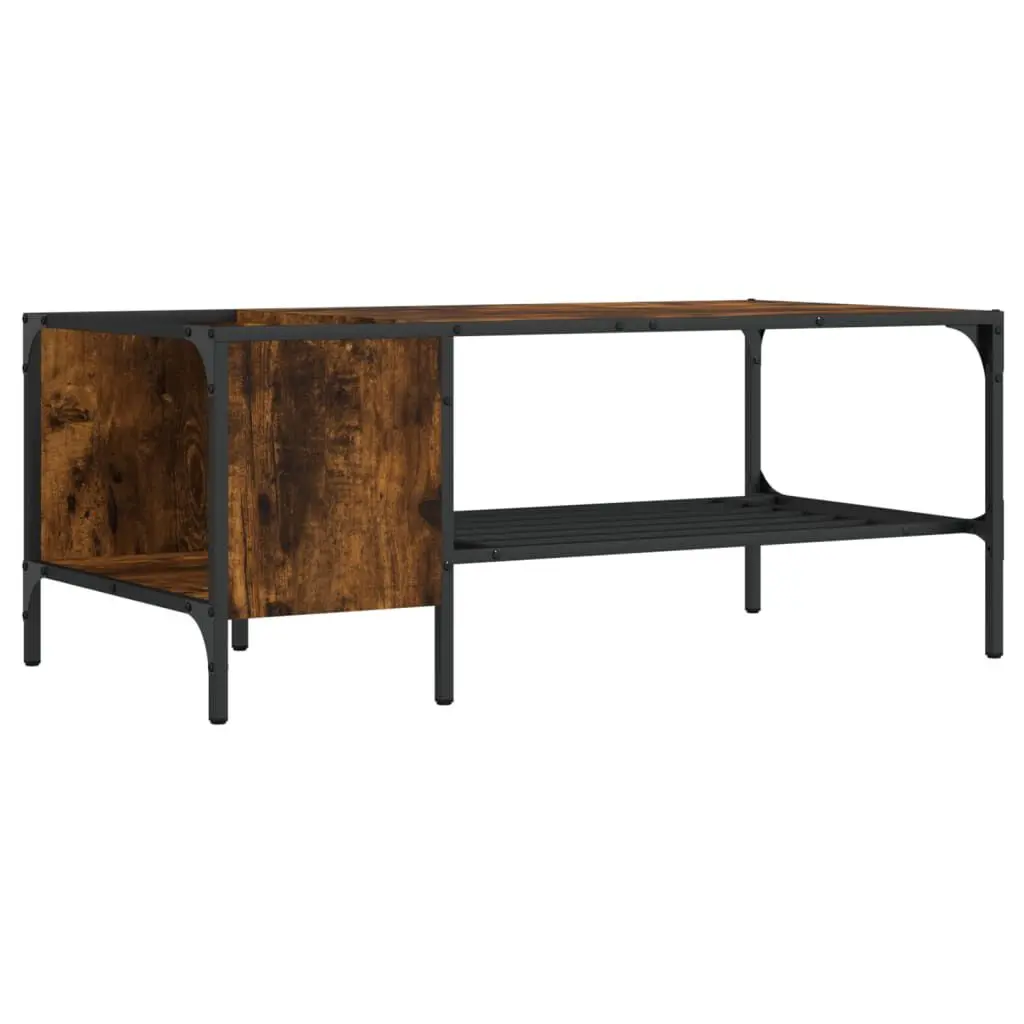 Coffee Table Rack Smoked Oak 39.4x20.1x15.7 Inches Engineered Wood