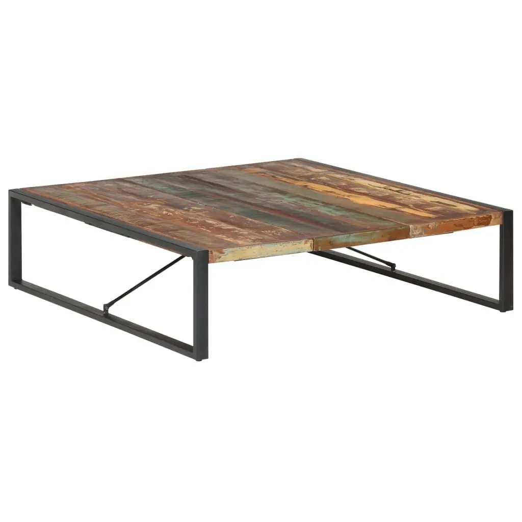 Coffee Table Solid Reclaimed Wood 55 Inch Square Industrial Table