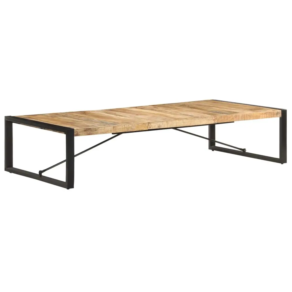 Extra Large Rough Mango Wood Coffee Table 70.9x35.4x15.7 Inches Farmhouse Style