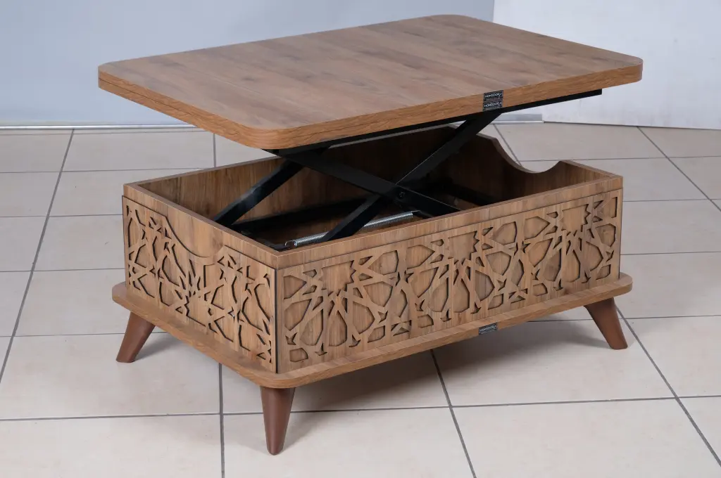 Rio Smart Coffee Table Living Room, Customizable Height Coffee Table furnia