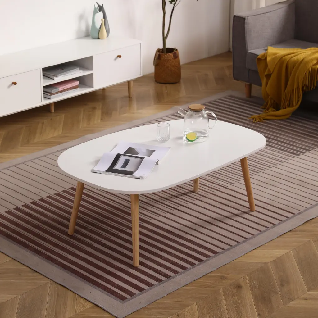 Arc Influenced Coffee Table White Oak Modern Design furnisoar lifestyle