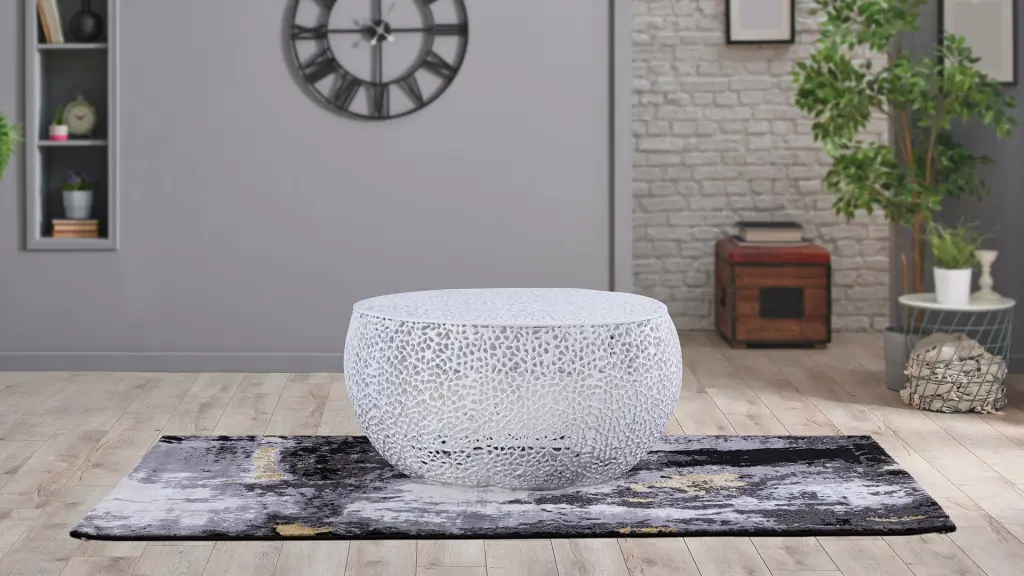 32 Inch Round White Coffee Table Contemporary Primary Living Space galaxy home furnishings