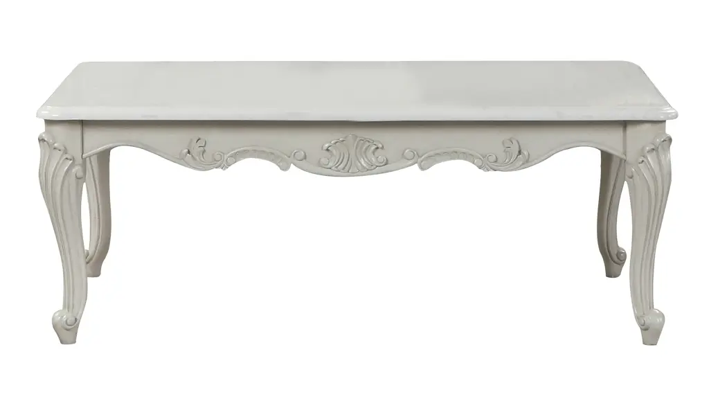Tuscan Traditional Style Coffee Table Timber Shiny Metal Finish galaxy home furnishings