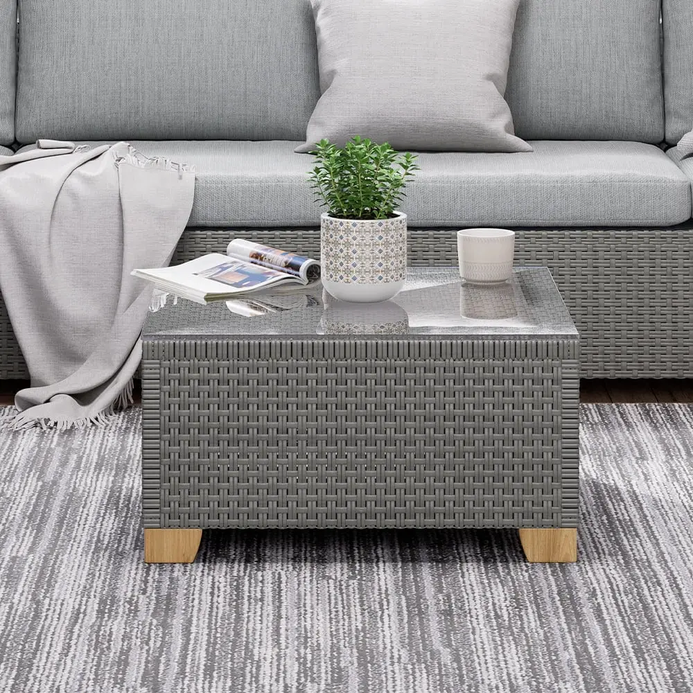 Grand Patio Wicker Coffee Table Outdoor Living Spaces