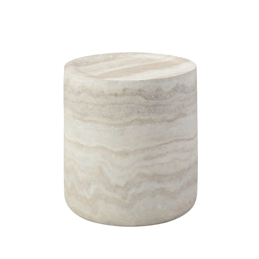 15.74 Inch Faux Mars Stone Pattern Round Coffee Table Living Room justone interior