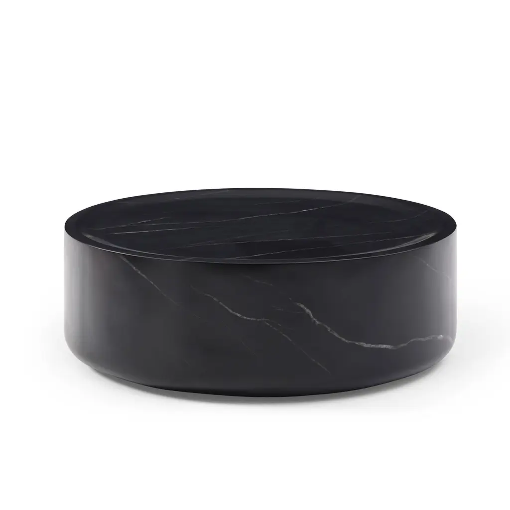 31.49 Inch Round Coffee Table Robust Fiberglass Living Room justone interior