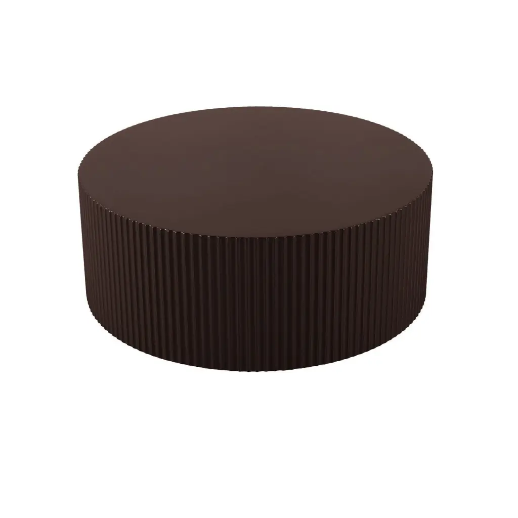 Artisanal Round MDF Coffee Table Artisan Made Relief and Stunning Design justone interior