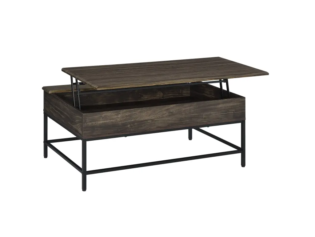 Cliff 3 Piece Brown Lift Top Coffee and End Table Set MDF lilola home