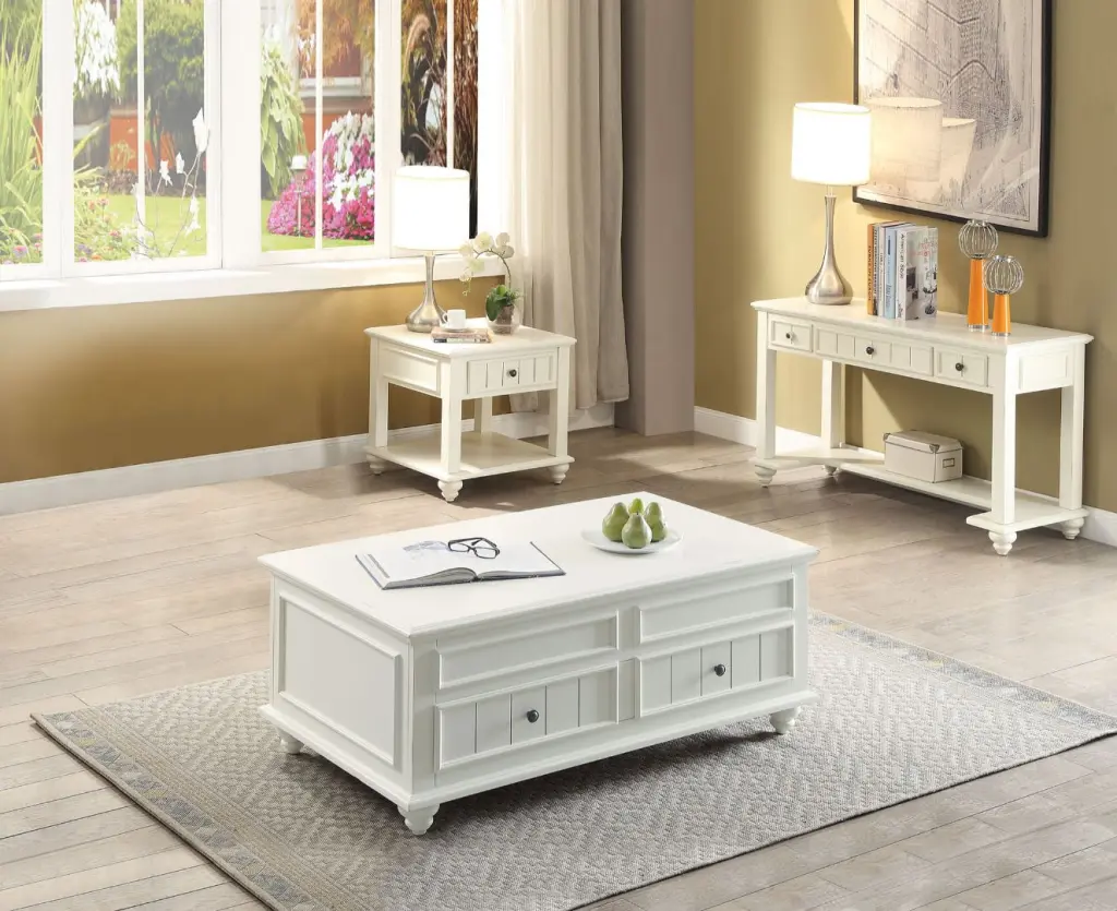 Natesa Coffee Table Modern Living Room Center Table Shelf