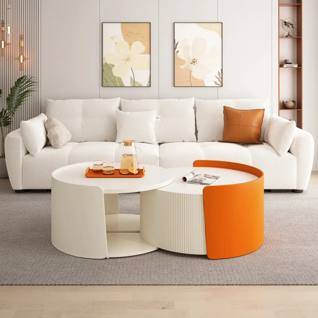 Nesting Coffee Table Round Nesting Tables And End Tables Small Spaces rnb