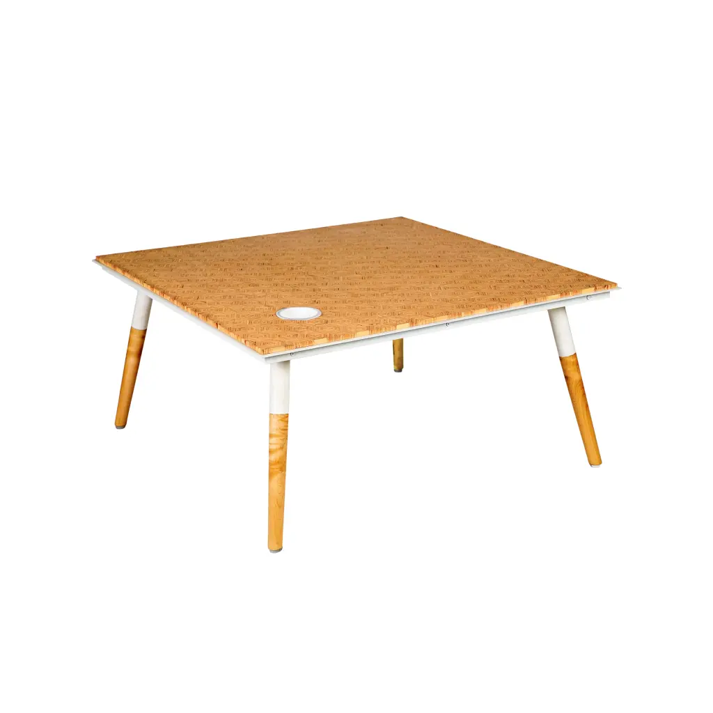 Paige 31 Inch Illusion Rectangular Wooden Coffee Table Wood Brown White royal hampton