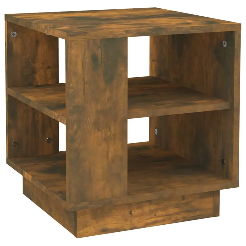 Smoked Oak Coffee Table 15.7x15.7x16.9 Inches Engineered Wood