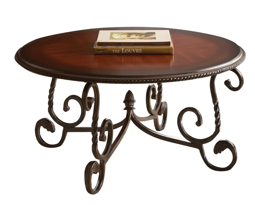 Crowley Cocktail Table Brown Wood Living Room Furniture steve silver furniture