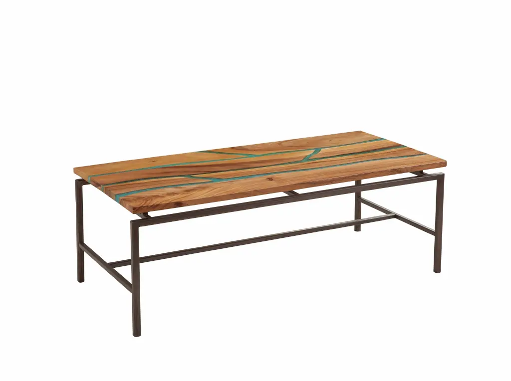 Tamra Cocktail Table Brown Iron Coffee Table steve silver furniture