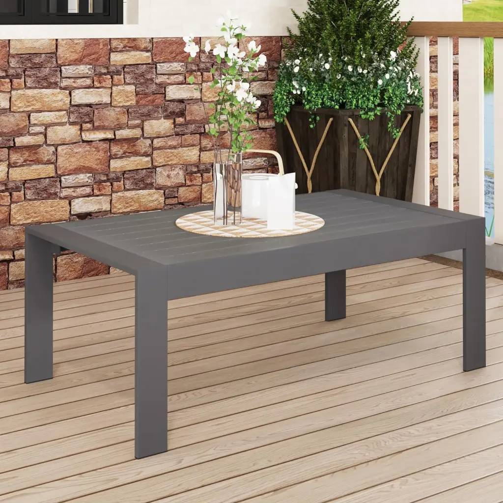 All Weather Light Metal Outdoor Coffee Table Modern Coffee Table Outdoors tradeber