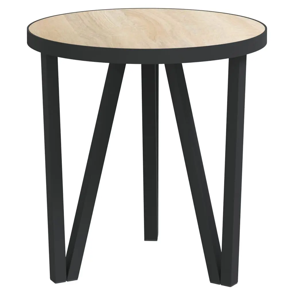 Tea Table Sonoma Oak 13.8 Inch Round MDF Top