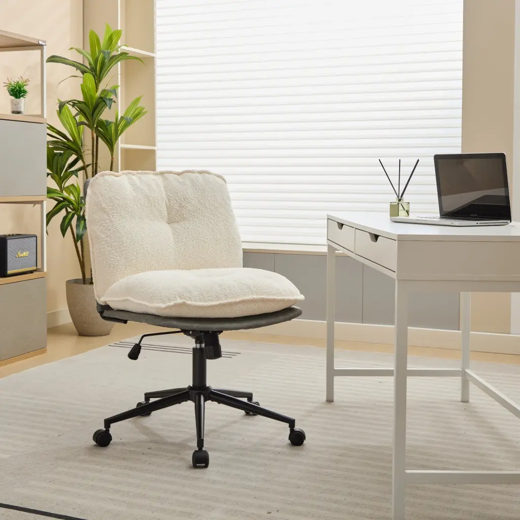 Oversize Seat Criss Cross Chair Wheels Elegant Computer Chair rnb
