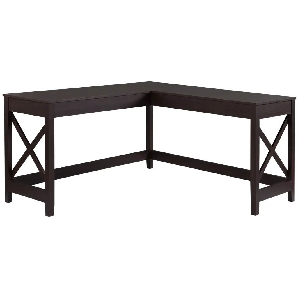 57 Inch L-Shaped Corner Desk Computer Home Office Desk and Writing Table aosom business