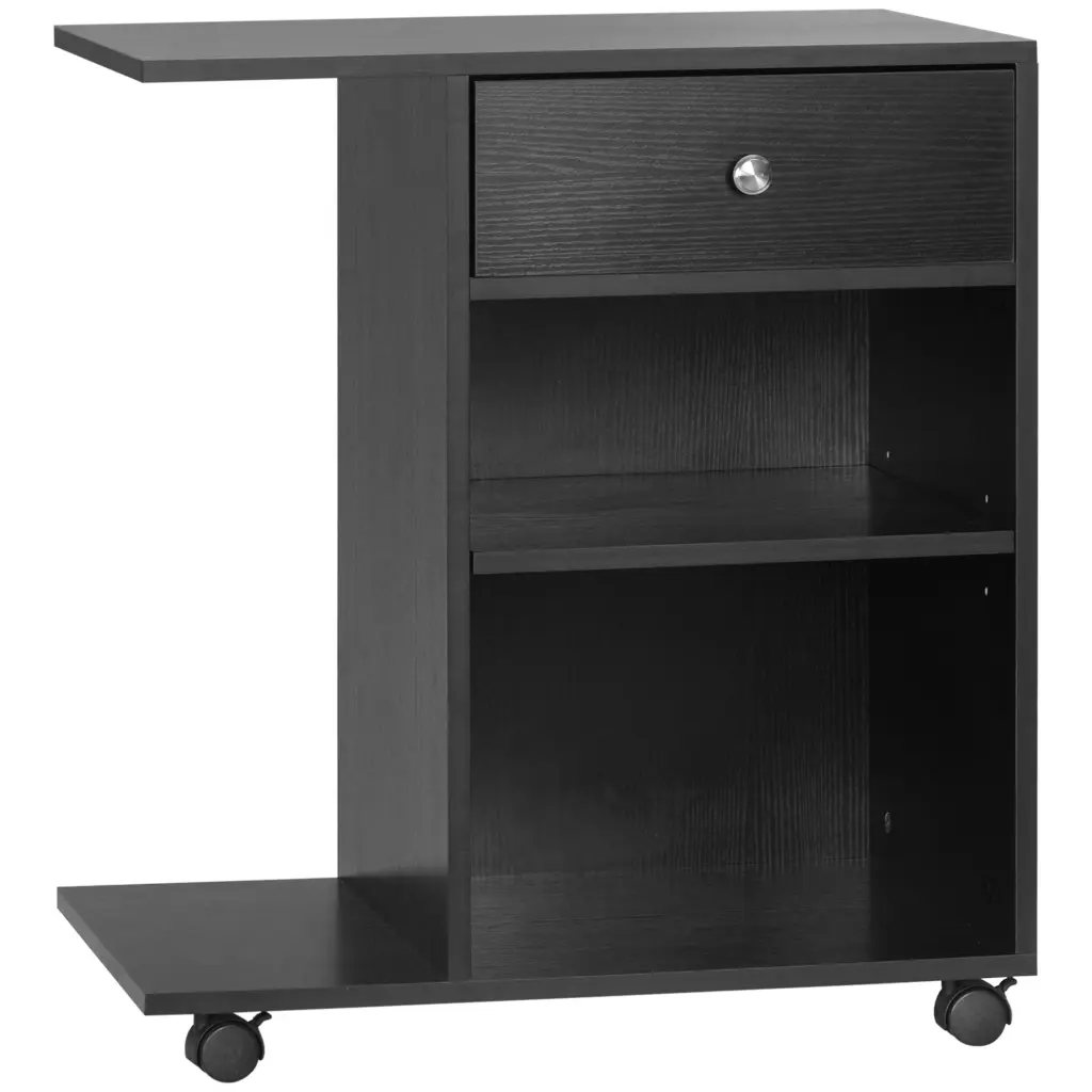 Vinsetto Printer Table Desk Wheels Adjustable Rolling Shopping Basket Stand aosom business