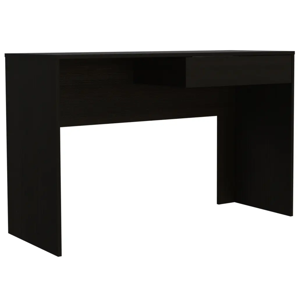 Tampa Writing Computer Desk Two Drawers Black MDF Engineered Wood rta muebles colombia