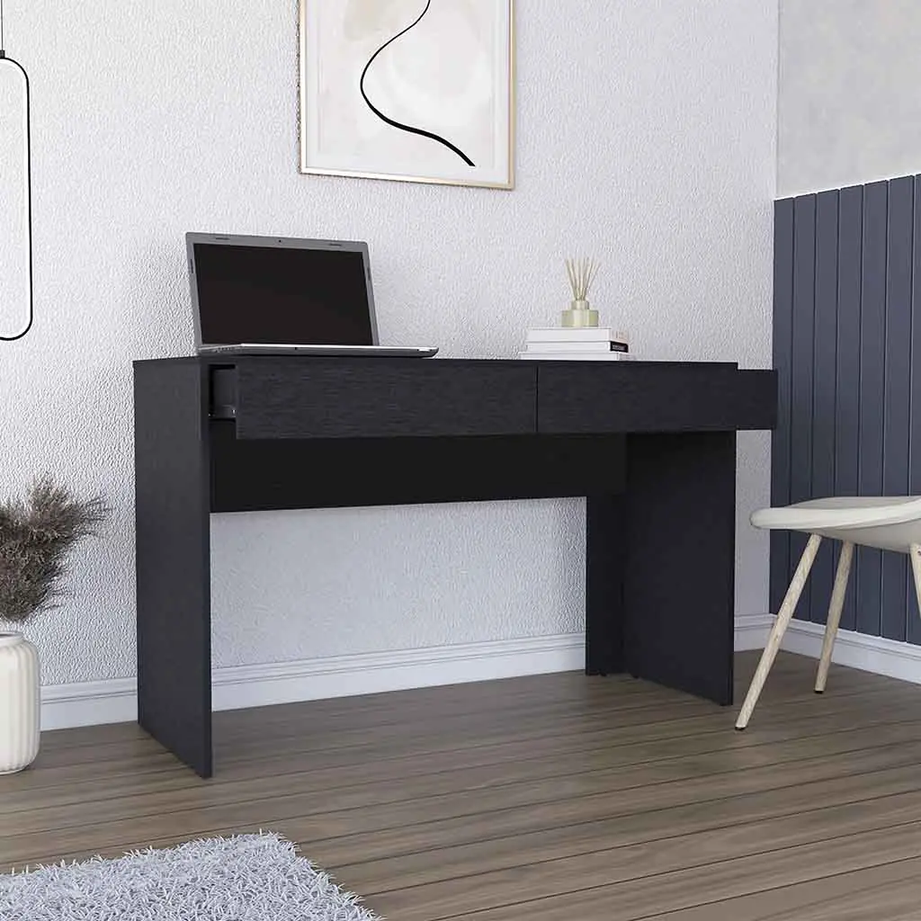 Computer Desk Aberdeen Two Drawers Black Wengue Finish treevol furniture