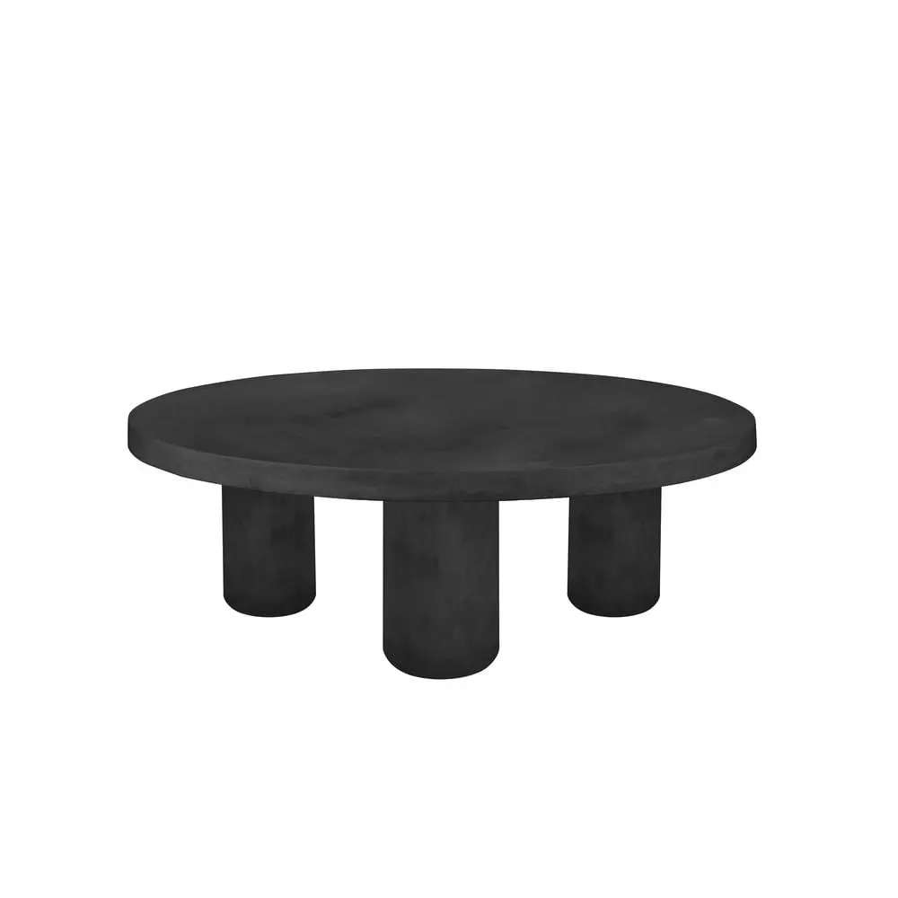 Nat Round Coffee Table Large Ivory Concrete American Home Classic