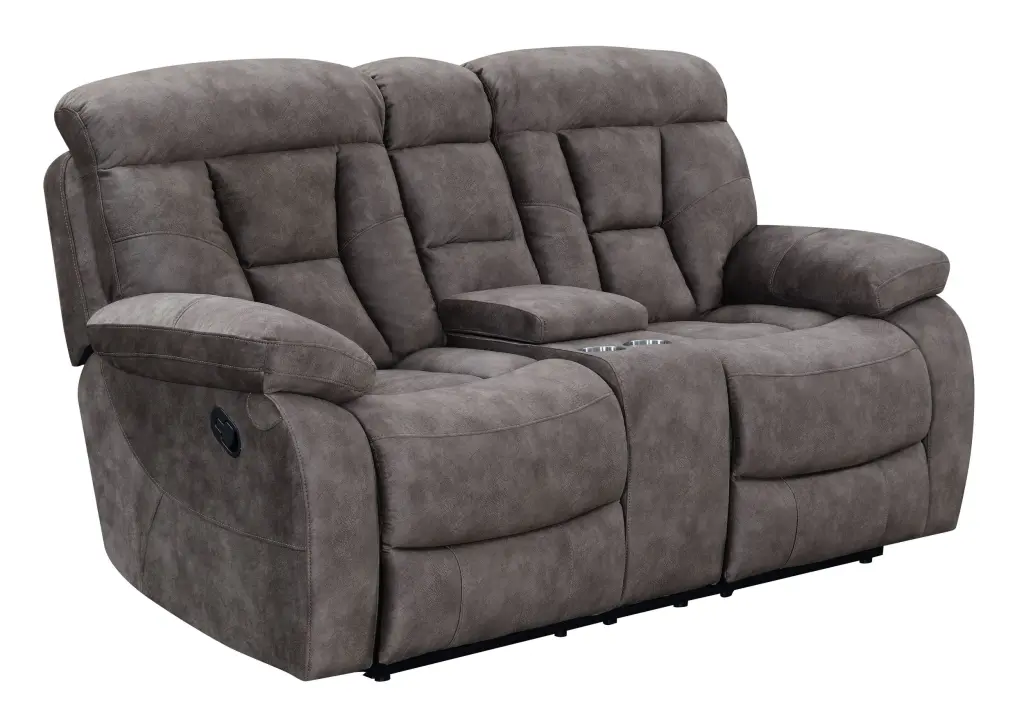 Bogata Console Loveseat Dark Gray 2 Seat Sofa steve silver furniture