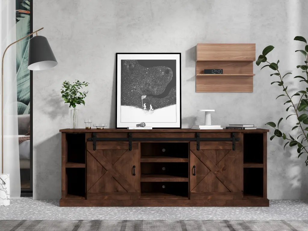 Farmhoutilize 85 Inch Tv Stand Console Tvs Up To 95 Inches bridgevine home