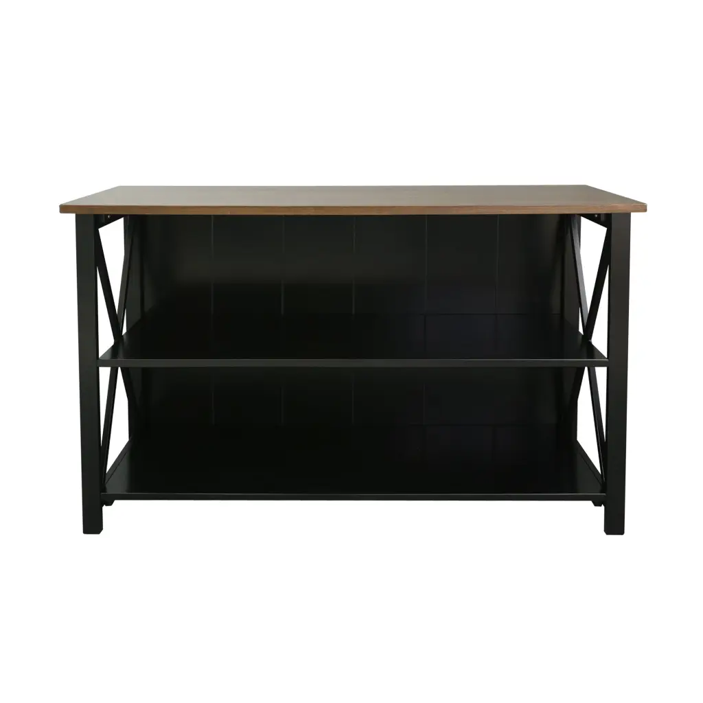 American Trails Cherry Wood Console Table TV Stand TVs up to 50 Inches Black Brown