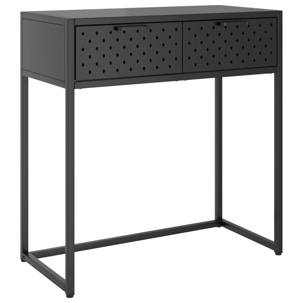 Console Table Anthracite 28.3x13.8x29.5 Inches Steel Modern Entryway Furniture