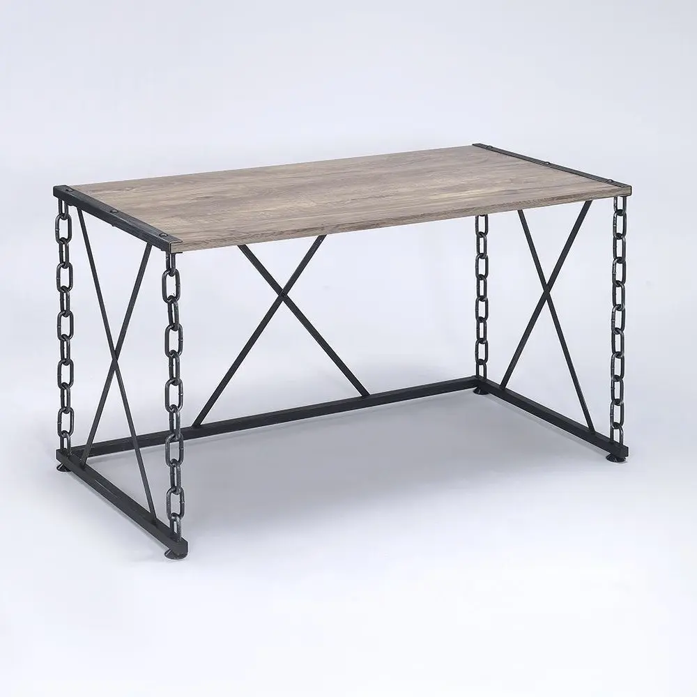 Rustic Oak Antique Black Rectangular Console Table Farmhouse Entryway Furniture furniture max