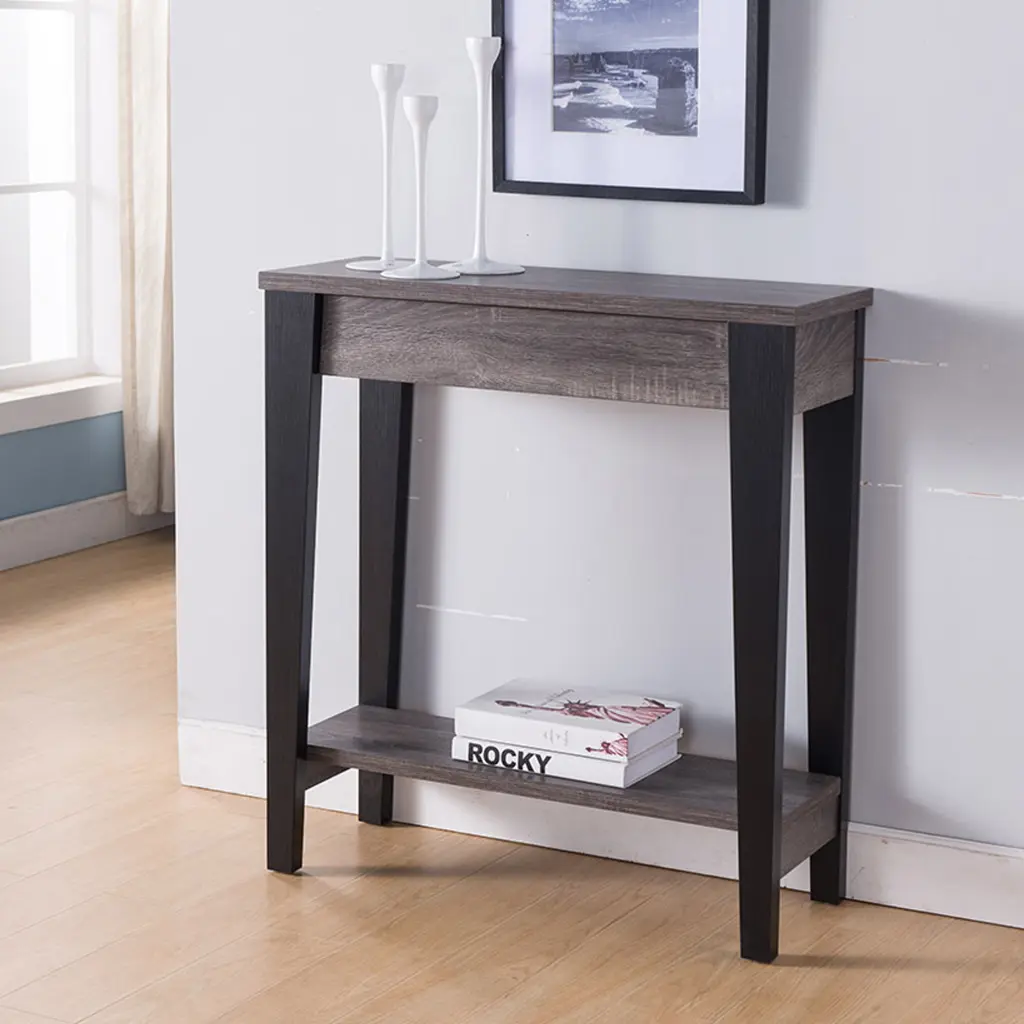 Elegant Console Table Display Table Drawer And Bottom Shelf id international- inc.