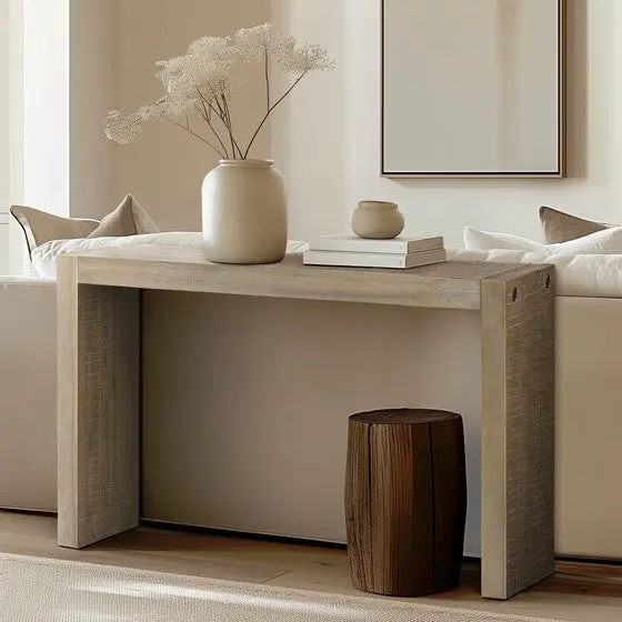 54 Inch Console Table Natural Wood jla
