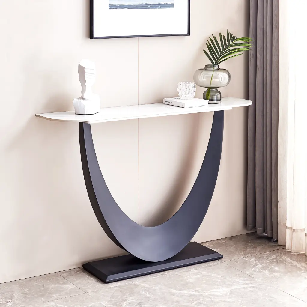 Modern Adjustable Console Table Metallic Frame modasi